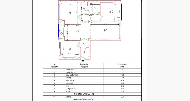 Crangasi, Ceahlau, centrala proprie, 3 camere transformat din 4 camere